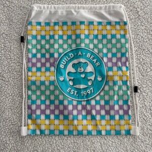 Build-A-Bear Workshop Pastel Cinch Backpack. Adjustable Straps Great Condition